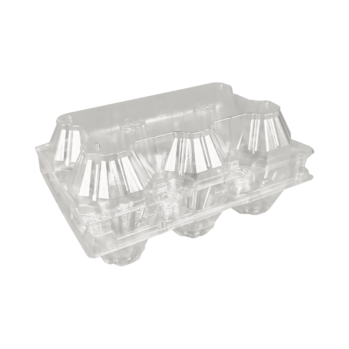可重復(fù)使用的PET透明6個(gè)雞蛋紙箱，適用于雞蛋貿(mào)易商市場(chǎng)